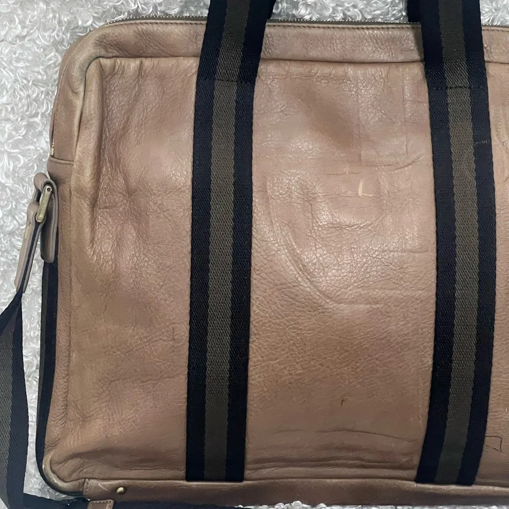 McM briefcase messenger document laptop office sling crossbody bag